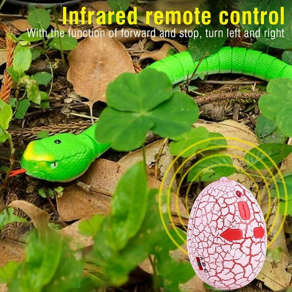 Garosa 1Pcs Infrared Remote Control Fake Rattlesnake Kids Trick RC Toy(Green), RC Trick Snake, RC Snake Toy