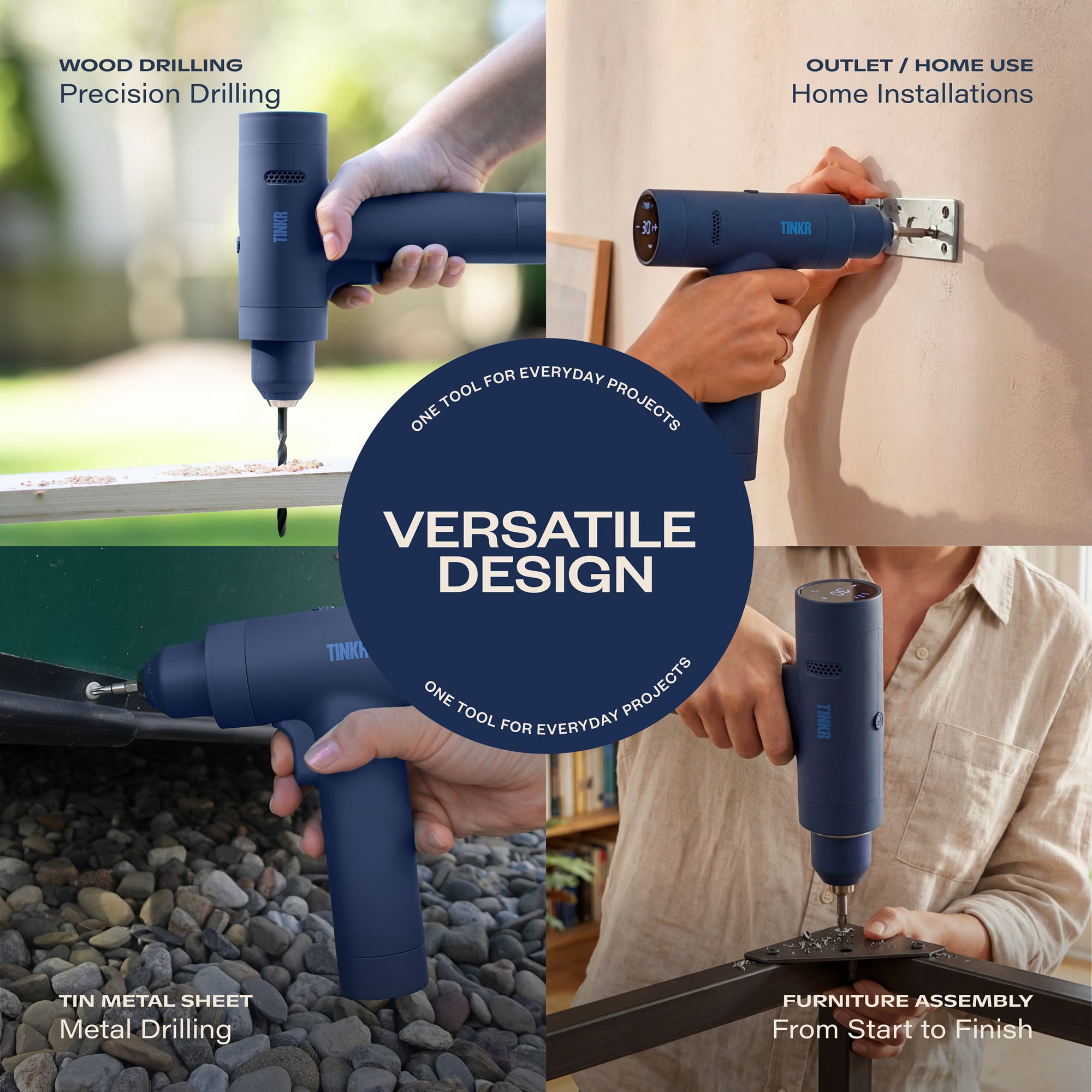 TINKR Cordless Drill, Midnight