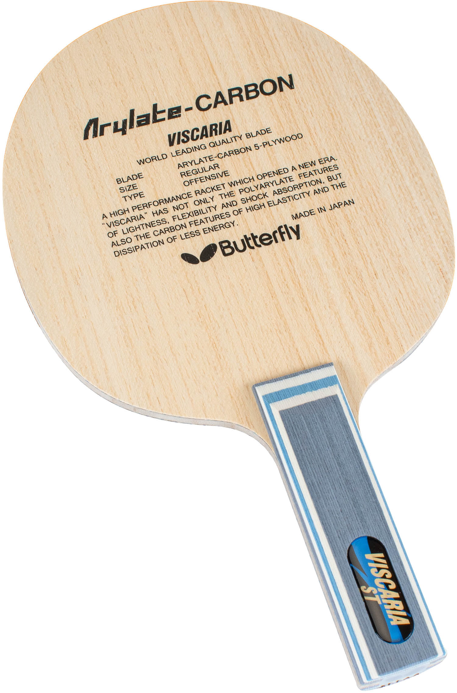 Butterfly Viscaria FL Blade Table Tennis Ping Pong Racket,Paddle Made in Japan