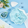 thumbnail image 5 of 1 Pc Light Blue Shell Jewelry Tray Ocean Style Ceramics Storage Jar Sea Shell Key Bowl Candy Dishes Trinket Tray for Entryway Table Display Decorations Material Ceramics, 5 of 7