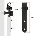 thumbnail image 2 of Kit de hardware para puerta de granero deslizante mini de 5 pies para 2 puertas de closet, riel plano con rodillo en forma de J, para armarios, vestidores y soportes de TV, 2 of 6