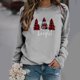 thumbnail image 2 of Sudaderas Navideñas Para Mujer Camiseta Suelta Blusa de Manga Larga Cuello Redondo Tops Casuales Odeerbi ODB191716, 2 of 7