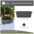 thumbnail image 4 of The HC Companies 30-Inch Venetian Window Planter Box with Drain Plug, Warm Gray, 4 of 8