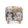 thumbnail image 2 of SCRAWLGOD Dogs Pattern Ottoman Cover Square, Stretch Ottoman Cover Square Folding Storage Stool Furniture Protector Soft Slipcover for Living Room, 2 of 7