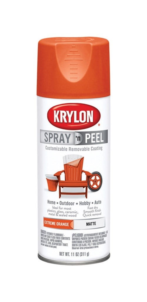 Krylon Spray 'n Peel Matte Extreme Orange Spray Paint 11 oz.