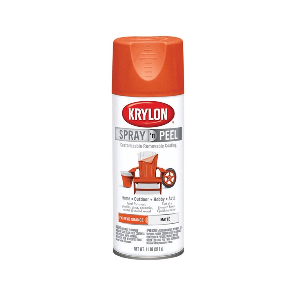 Krylon Spray 'n Peel Matte Extreme Orange Spray Paint 11 oz. Walmart