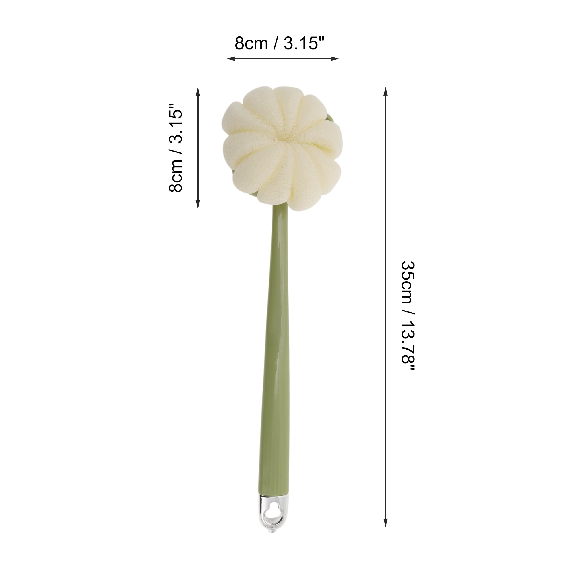 Unique Bargains 1pc Cartoon Long Handle Double-sided Bath Brush Green