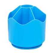 Rotating 6-Compartment Desk Organizer for Pens, Pencils & Office Supplies | 360-Degree Swivel Storage Case