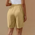 thumbnail image 4 of Dealovy Womens Shorts Dressy Casual High Waisted Summer Shorts Solid Color Side Buttons Work Office Shorts, 4 of 7