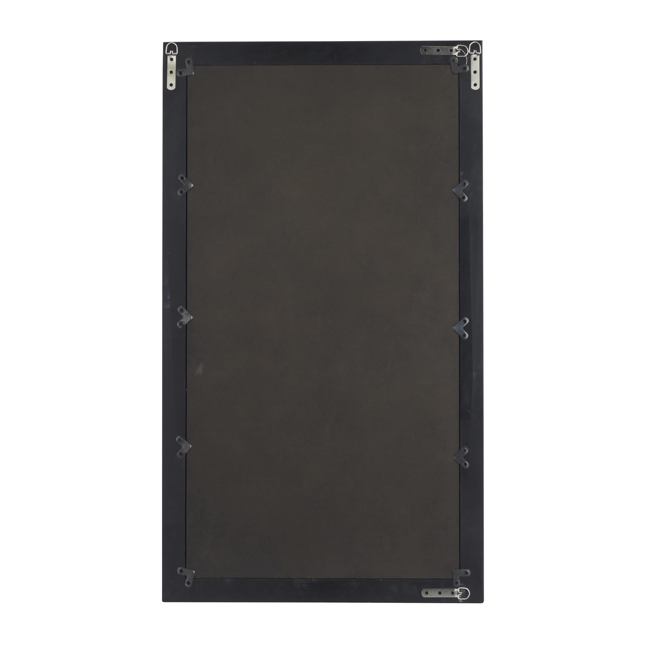 DecMode 24" x 42" Black Wall Mirror