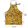 thumbnail image 2 of Cauagu Bright Shiny Golden Aprons with Pockets,Waterproof Apron for Women,Kitchen Cooking Apron Adjustable Bib Aprons Chef Apron for Cooking,Drawing,Crafting, 2 of 8
