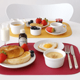 thumbnail image 4 of (Set of 2) Pastel Color Silicone Placemat for Dining, Tabletop, Kitchen Table | Dishwasher Safe, Oven Safe up to 482 F | Made in Korea (Red), 4 of 8