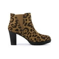 thumbnail image 6 of BLISSFUL STEP Women's Round Toe Block Heels Chelsea Ankle Boots Leopard 9.5, 6 of 8