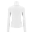 thumbnail image 5 of Uooqdmx Turtle Necks Tops for Women, Fitted Shirts for Women, Mock Neck Tops for Women, Cotton Shirts for Women Womens Turtleneck Long Sleeve, Undershirts for Women, White XL, 5 of 8