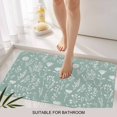 thumbnail image 3 of White Teal Spring Floral Door Mat&nbsp;Indoor Outdoor Entrance, Non Slip Small Rug for Kitchen Bathroom Entryway Rug, Summer Flowers Botanical Washable Doormat Floor Mat 16x24 Inch, 3 of 8