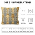 thumbnail image 5 of PIKWEEK   Grey and Gold Leather Geometric Plaid  Cushion Case Luxury Modern Square Throw Pillow Cover Decorative Pillow for Couch Living Room Bedroom Car, 5 of 5