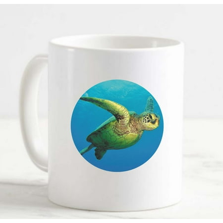 

Coffee Mug Swimming Sea Turtle Pub White Coffee Mug Funny Gifts Cup