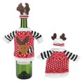 thumbnail image 4 of Decoraciones De Botellas De Vino, Cubierta Decorativa De Botella De Champán Decorativa De Alce Navideño, Hilo De Lana 2pcs/set Para Cafetería En Casa, 4 of 7