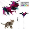 thumbnail image 6 of Yirtree Cat Feather Wands, 6 PCS Spring Cat Wands with Bell Sucker Cat Teaser Wands Interactive Cat Toys for Cat and Kitten, 6 of 8