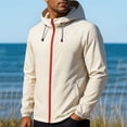 thumbnail image 5 of Stamzod Rain Coats for Men Outdoor Windproof Rain Jacket Men Travel Hiking Windbreaker Jackets with Pocket Beige-4 L, 5 of 5