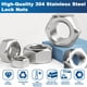 thumbnail image 4 of Kit surtido de tuercas hexagonales ZQZ 405 piezas de acero inoxidable SAE, 4 of 7