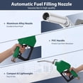 thumbnail image 2 of Fuel Nozzle – Automatic 3/4" NPT Inlet – 13/16" Spout – 11 GPM Max – Auto Shut-Off & 360° Swivel – Corrosion-Resistant – Ergonomic Handle – Green Holster, 2 of 7