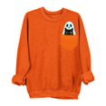 thumbnail image 3 of Womens Halloween Crewneck Sweatshirt Long Sleeve Loose Ghost Shirts Fashion Trendy Pullover Fall Clothes Black, L, 3 of 4