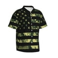 thumbnail image 2 of Balery American Flag Camo Print Men's Hawaiian Shirts Short Sleeve Beach Shirt Relaxed Fit Vacation Button Down Shirts-3X-Large, 2 of 9