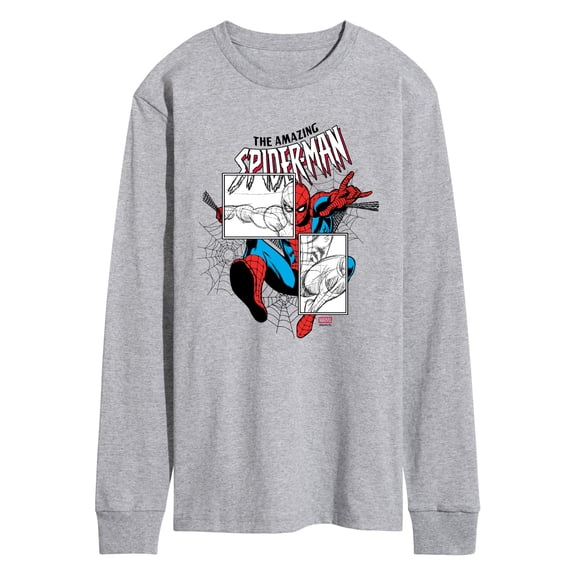 Marvel - Spiderman Sketch Blocks - Men's Long Sleeve Graphic T-Shirt