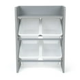 thumbnail image 3 of Humble Crew Inspire Storage Organizer with 4 Plastic Storage Bins, Grey/White, 3 of 8