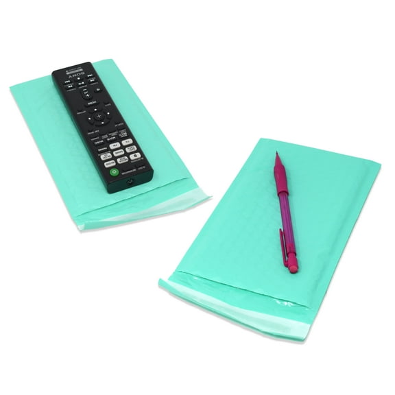 Cyan Aqua Mint Colored Poly Bubble Mailers! Padded Envelope Mailers, Air Cushioned Peel Seal Mail Bags!