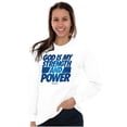 thumbnail image 4 of God is My Strength and Power Long Sleeve TShirt Men Women Brisco Brands S, 4 of 6