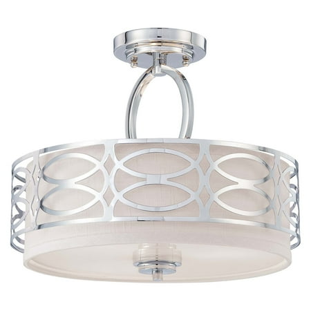Nuvo Lighting 60 4629 Ceiling Fixtures Harlow Indoor Semi Flush Polished Nickel Nuvo Lighting 60 4629 Ceiling Fixtures Harlow Indoor Semi Flush Polished Nickel