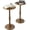 Brown Set of 2, variant on Small Side Table Living Room, Brown Round Corner Table for Small Spaces, Coffee Table with Solid Wood Pedestal Accent for Living Room, Corners, Bedroom, Bean Bag, Sofa Couch