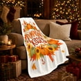 thumbnail image 3 of Pumpkin Kisses Farmhouse Autumn Harvest, Playful Rustic Scene, Warm Flannel Blanket for Ranch House and Living Room, Animal Lovers Thanksgiving Gift, Rustic Home Decor, 3 of 9