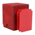 thumbnail image 1 of pitrice Leather Deck Case 100+ Sleeved Cards for Business Cards Red, 1 of 5