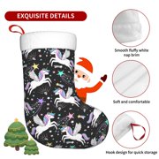 Cute Unicorn Rainbow Star Christmas Stockings 18 Ince ,Gifts Stocking Family Party Decorations For Holiday Tree Decor