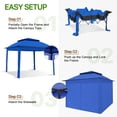 thumbnail image 2 of COOS BAY 11x11 Pop-up Instant Gazebo Tent with 4 Sidewalls Outdoor Canopy Shelter,Blue, 2 of 7