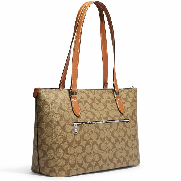 Coach Women's Gallery Tote Handbag in Signature Canvas (Khaki