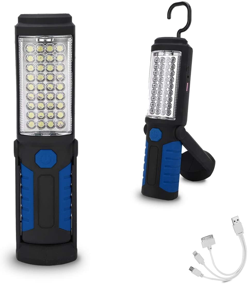 24 LED DUAL TORCH & WORK LIGHT MAGNETIC BASE INSPECTION LAMP INC BATTERIES 