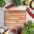 thumbnail image 6 of DYTesa Acacia Wood Cutting Board with Juice Groove, 24"x 18"x 1.2" Extra Large & Thick Butcher Block, Kitchen Chopping Board for Meat Veggies Fruit, 6 of 9