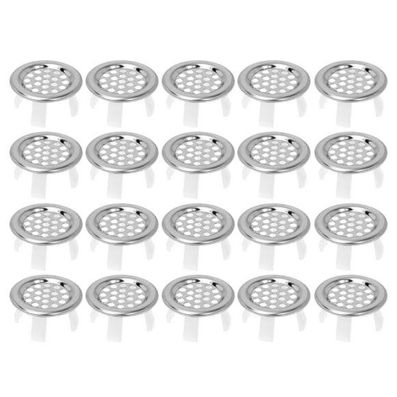 20Pcs Sink Overflow Cover Ceramic Basin Hole Cover Sink Hole Ring Sink Overflow Ring