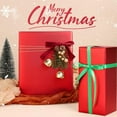 thumbnail image 6 of BIOBROWN Christmas Wrapping Paper - 17 Inch X 33 Feet (46.7 sq. ft. ttl.) - Matte Red Design Perfect for Xmas, Party, Holiday Gift Wrap, 6 of 14