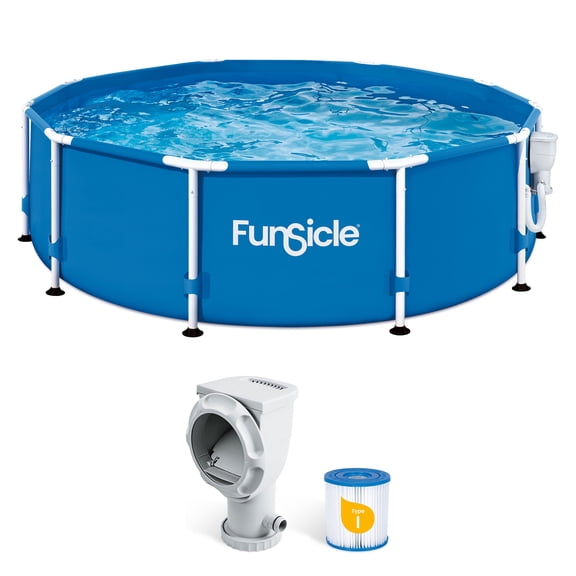 Funsicle 10' x 30" Outdoor Activity Round Frame Above Ground Swimming Pool Set