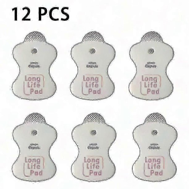 12pcs/6pairs Replacement Electrode Pads for Omron Massagers Elepuls Long Life Pad