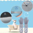thumbnail image 3 of Pet Grooming Gloves: Heat-Resistant Silicone Gloves with High-Density Teeth for Enhanced Massaging and Bathing of Dogs and Cats, 3 of 6