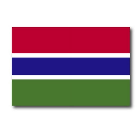 Magnet Me Up Gambia Gambian Flag Vinyl Automotive Magnet Decal, 4x6 Inches