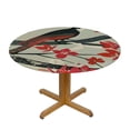 thumbnail image 3 of BANET Round Tablecloth Blooming Cherry Print Decorative Table Cloth Washable Dust-Proof Table Cover for Kitchen Dining 31"-35, 3 of 8