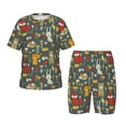 thumbnail image 1 of Balery Cute Animal Forest Conjunto de Pijama Infantil de Manga Corta con Estampado – Ropa de Dormir de Algodón Suave-Small, 1 of 6
