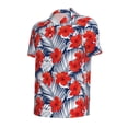 thumbnail image 4 of Wukai Leaves And Flowers Men’s Polo Shirts,Quick-Dry Athletic Shirt,Classic Fit Shirts-3X-Large, 4 of 8